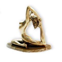 Серебряная фигурка с позолотой «Гимнастка»
