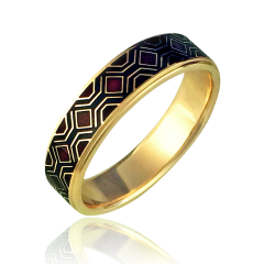 Золотое обручальное кольцо «Gobeline-I»