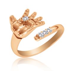 Золотое кольцо к рождению ребенка «Ручка пупса»