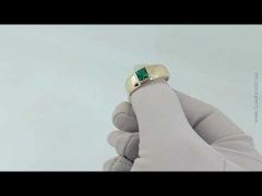 Золотое мужское кольцо с сапфиром «Хранитель»