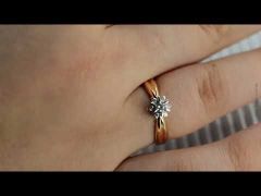 Золотое кольцо с танзанитом и бриллиантами «Франсуаза»