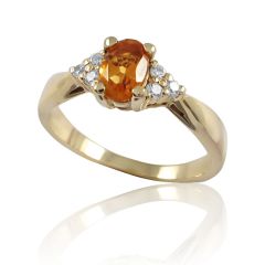 Золотое кольцо с цитрином «Икона стиля»