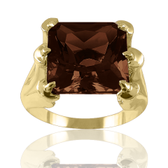 Золотое кольцо с раухтопазом «Dragon»