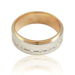 Золотое обручальное кольцо с бриллиантами «Best»