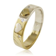 Золотое обручальное кольцо с бриллиантом "Love Story I"