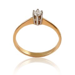 Женское кольцо на помолвку с бриллиантом 0,07 Ct «Treasure»