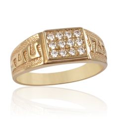 Золотой перстень мужской с камнями