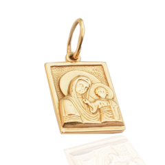Золотий кулон-ладанка «Пресвята Богородиця»
