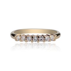 Золотое  кольцо дорожка с камнями Swarovski «Мечта»