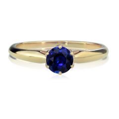 Золотое кольцо с сапфиром «Парижанка»