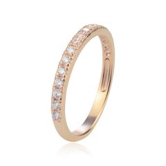 Золотое обручальное кольцо с бриллиантами «Королева сердца» 