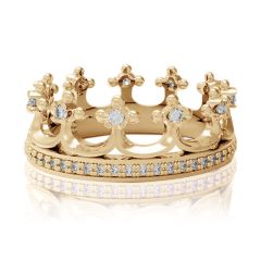 Золотое кольцо корона цена