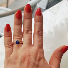 Кольцо на помолвку с сапфиром «Век любви бесконечен»