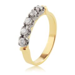 Золотое кольцо с дорожкой бриллиантов «Sunny»