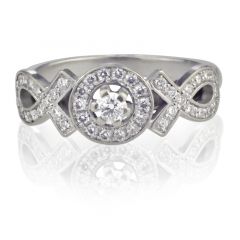 Золотое кольцо с бриллиантами «Идеал» 