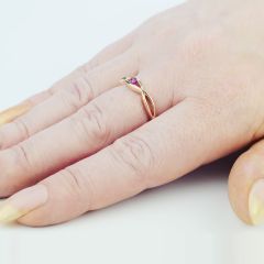 Кольцо для помолвки с турмалином «Зеркало души»
