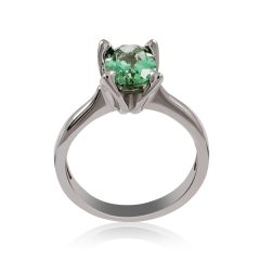 Золотое кольцо с зеленым турмалином «Zoya»