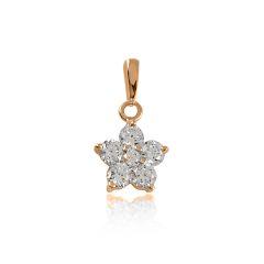 Золотой кулон цветок с бриллиантами «Моника»