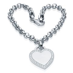 Женский браслет с подвеской сердечком «Любимая»
