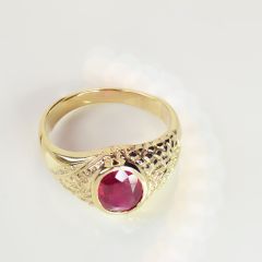 Мужское кольцо с крупным рубином «Персидский Шахиншах»