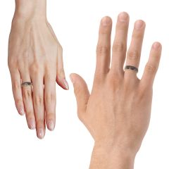 Парные обручальные кольца с сапфиром «Вечные ценности»