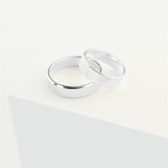 Обручальное кольцо с 3-D гравировкой «Waves»