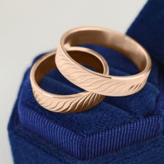 Обручальное кольцо с 3-D гравировкой «Fondness»