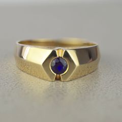 Золотой перстень «Магический Сапфир»