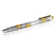 Серебряная ручка с позолотой  «Ирис»