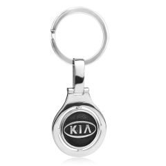 Брелок из серебра для ключей машины «КИА»