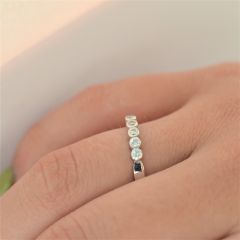 Кольцо дорожка с пятью бриллиантами «Морена»