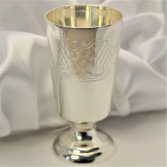 Подарунковий набір з срібла «Чарка і стакан з ініціалами»