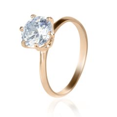 Золотое помолвочное кольцо с белым топазом «My Tiffany»