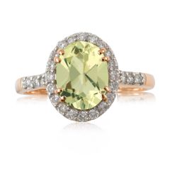 Женское кольцо с овальным бериллом «Аньес»