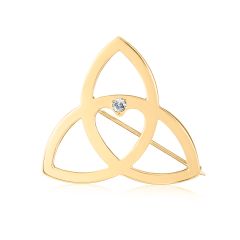 Золотая кельтская брошь с бриллиантом «Celtic»