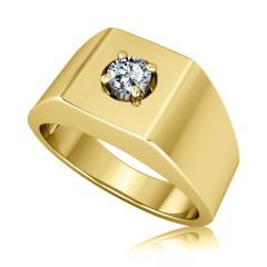 Мужской перстень с бриллиантом 0.24 карата «Властелин»