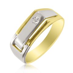 Перстень с бриллиантом мужской