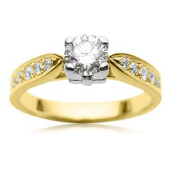 Каблучка на заручини з топазом 0.50 Ct «Принцеса Вікторія»
