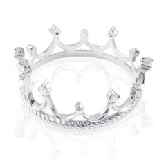 Золота каблучка-корона з діамантами «Queen of my heart»