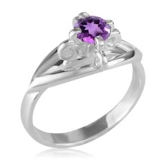 Женское кольцо с фиолетовым аметистом «Эдит»