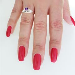 Женское кольцо с фиолетовым аметистом «Эдит»