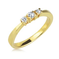 Золота каблучка з діамантами для пропозиції «Tani»