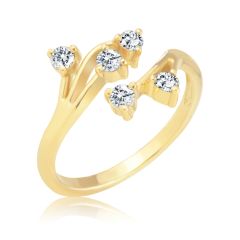 Разомкнутое кольцо с пятью бриллиантами «Twig»