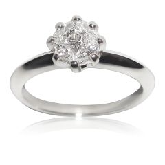 Елітне кольцо на заручини з 5 діамантами «Touch of love»