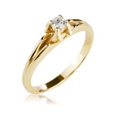 Кольцо золотое для предложения с бриллиантом «Aloha»
