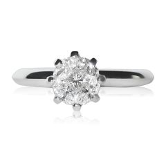 Элитное кольцо на помолвку с 5 бриллиантами «Touch of love»
