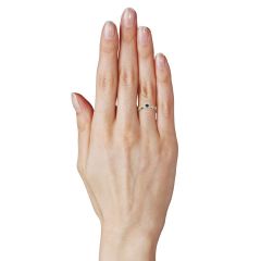Золотое кольцо с черным бриллиантом 0.12 ct «Франсуаза»