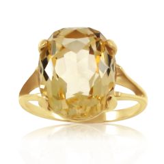 Золотое кольцо с цитрином «Оазис»