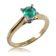 Женское кольцо с зеленым ониксом «Naturel»