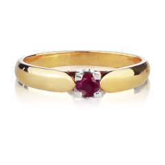 Золотое кольцо с рубином «Королевна»